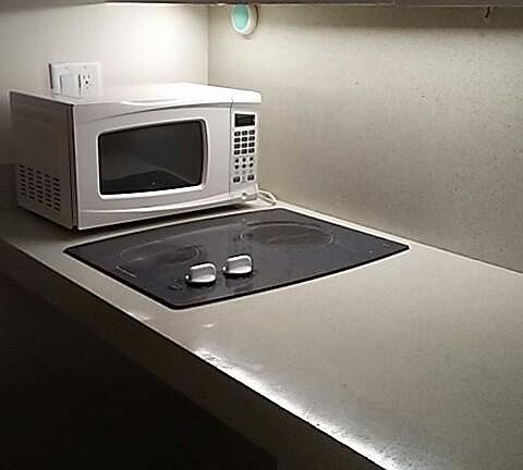 stove top with microwave