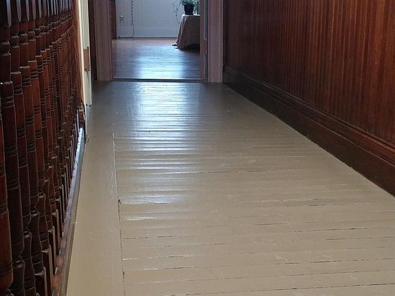 Hallway to apartment door