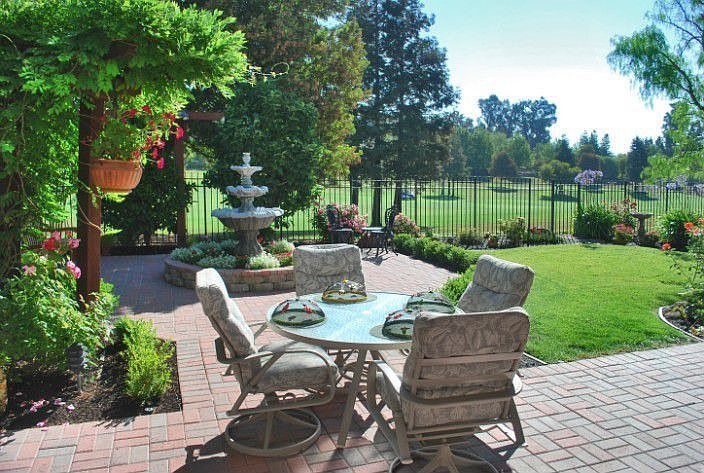 Backyard overlooking golf course