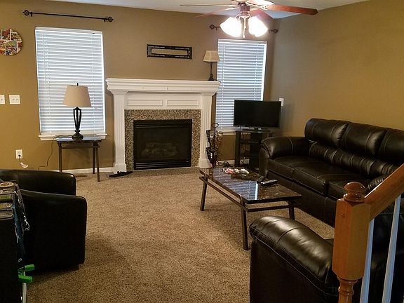 Living room with fireplace