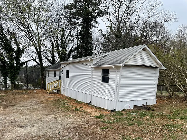 front of mobile home