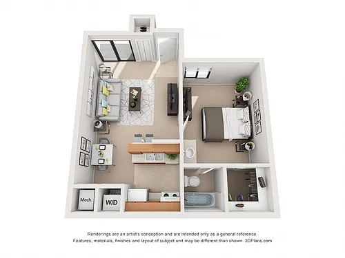 Floor plan One Bedroom