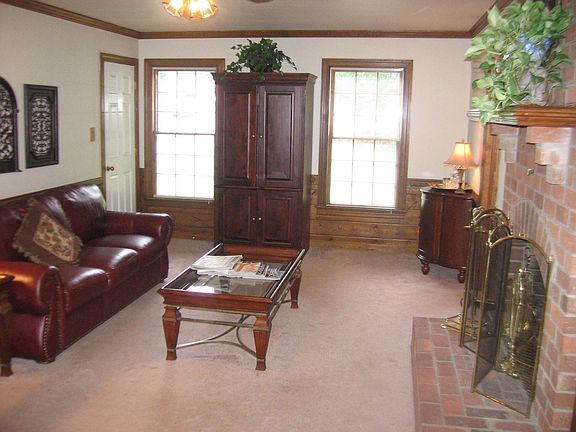 Sunny Family Room with Gas Fireplace