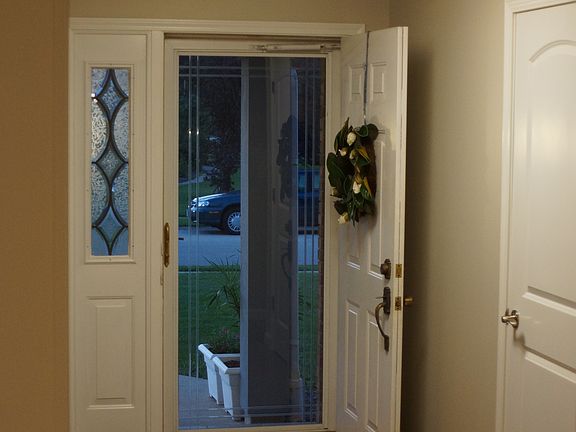 Entry foyer with coat closet