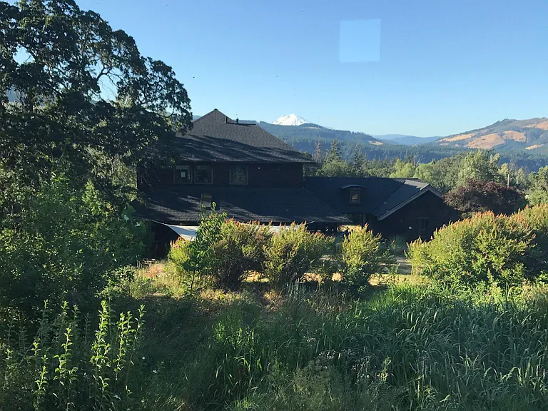 backyard with view of mt adams