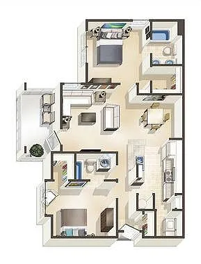 Floor plan 2C-R