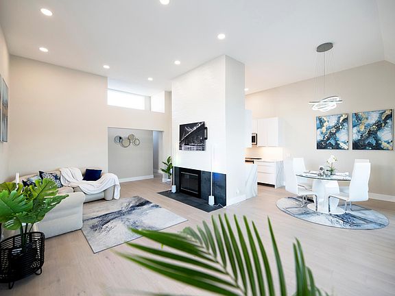 Living room and dining area