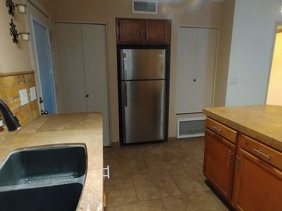 Stainless fridge.