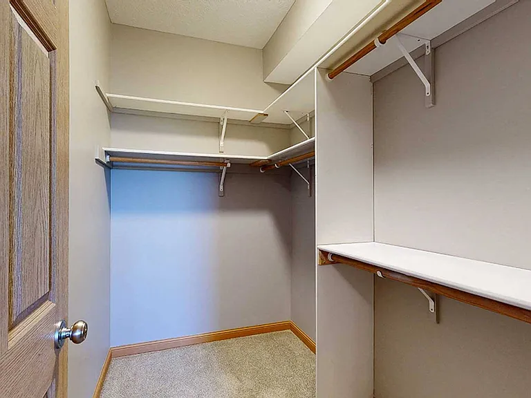 Experience ample storage with our large walk-in closets, perfect for keeping your belongings organized and easily accessible.