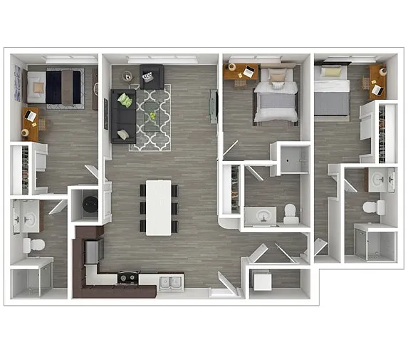 Floor plan 3X3 D