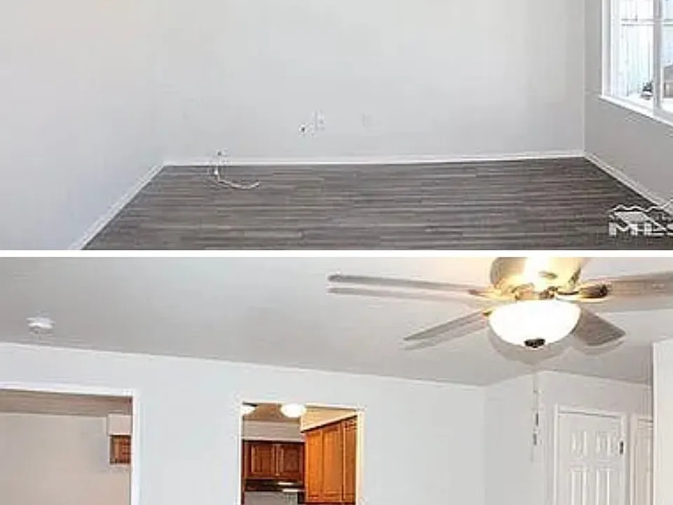 Looking into kitchen area