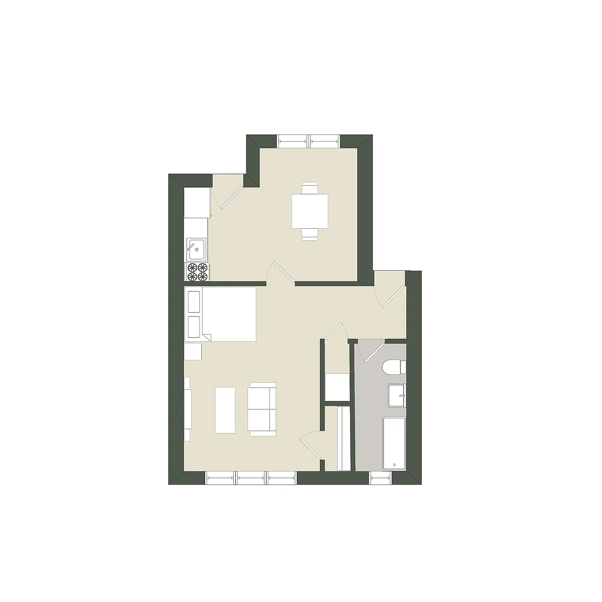 Floor plan Studio