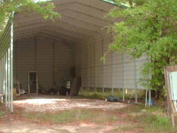 RV Carport on Rock Pad
