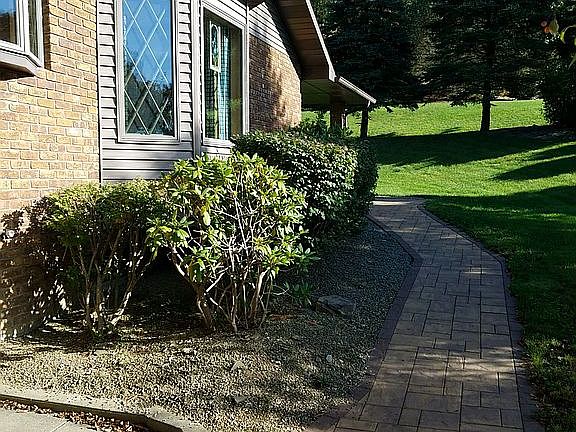 New paver walkway to patio.