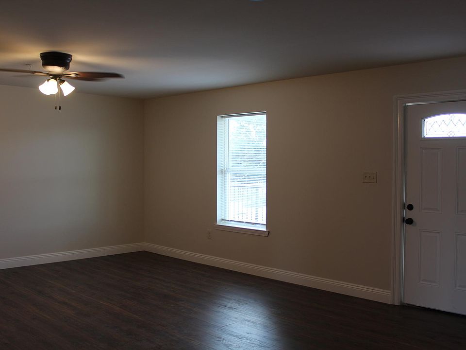 View from the kitchen of the large living room