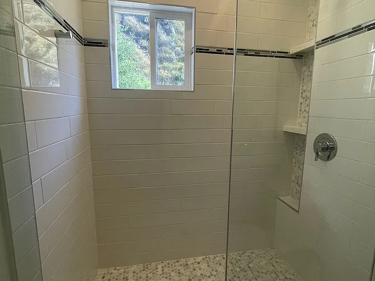 Luxurious rain shower head.