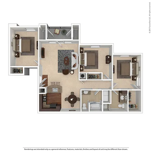 Floor plan 3 Bedroom Traditional