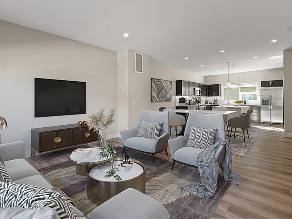 Open concept kitchen and living room