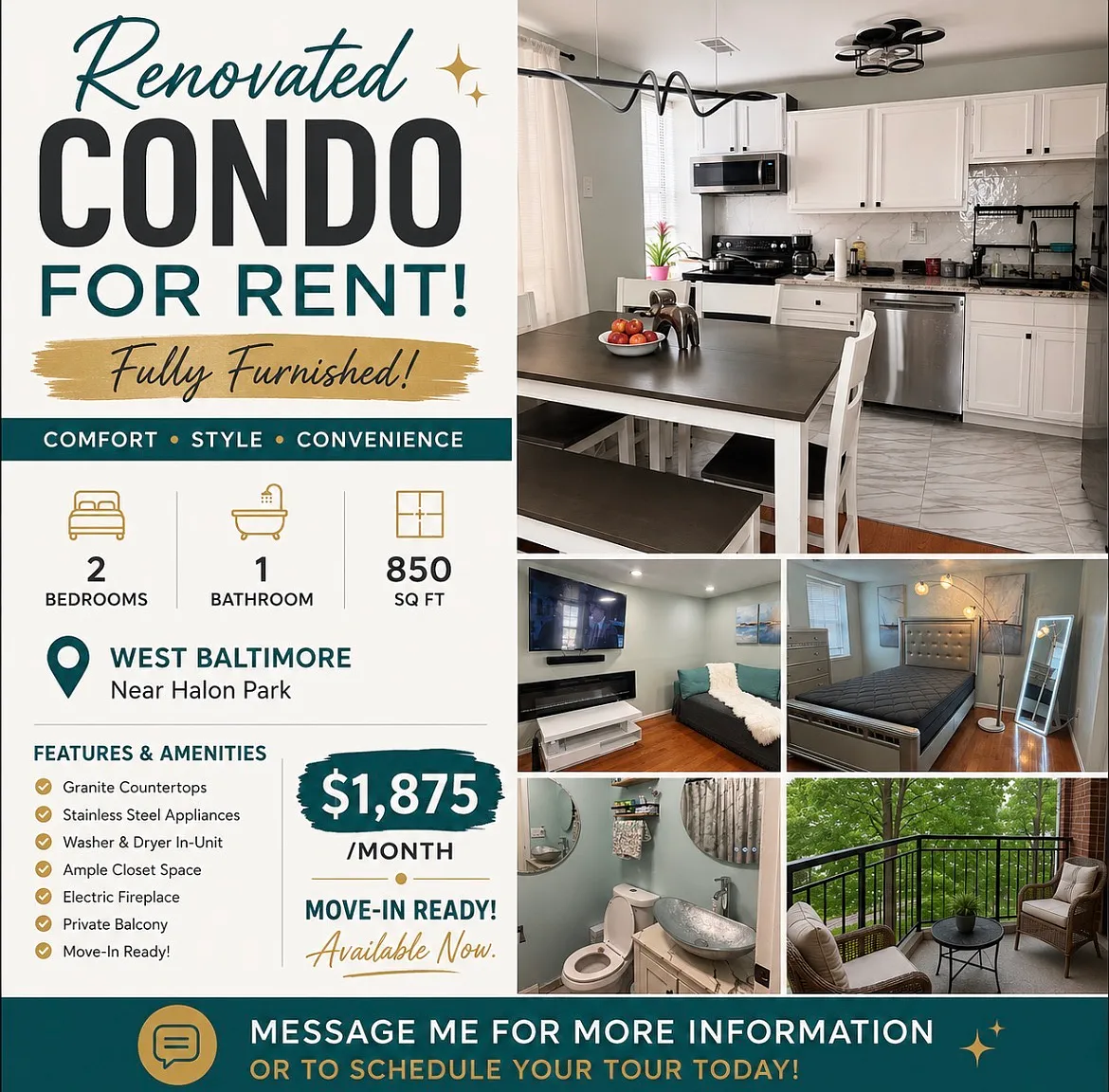 2 bed, 850 sqft, $1,875 — Photo 1