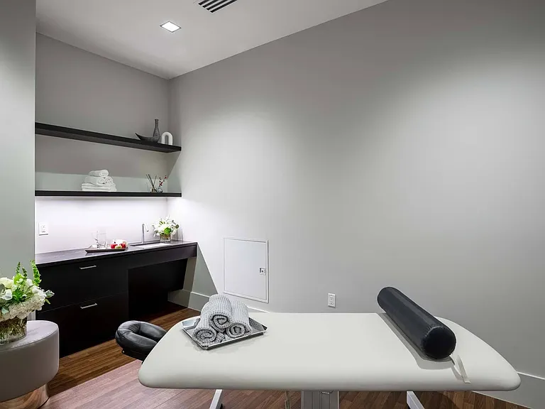 Find your calm in our serene massage room