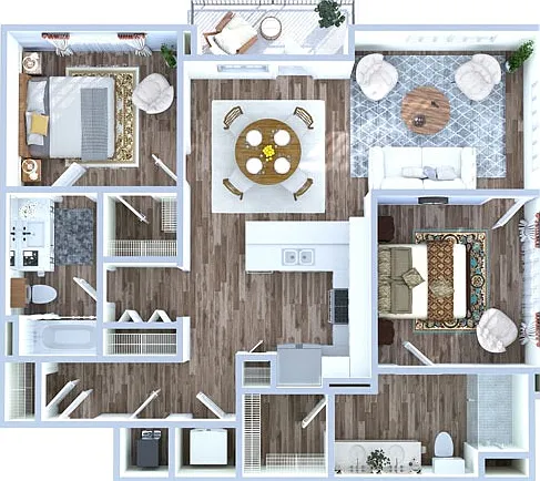 2 Bedroom | 2 Bath | 1099 sq ft 2 Bedroom | 2 Bath | 1099 sq ft