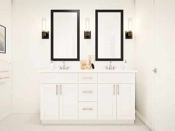 Primary bath with dual sinks