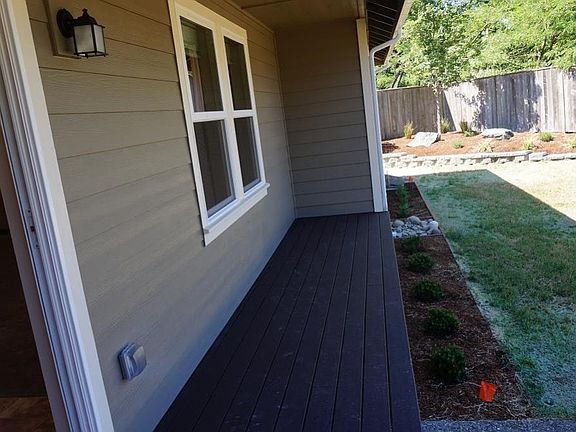 Backyard covered deck