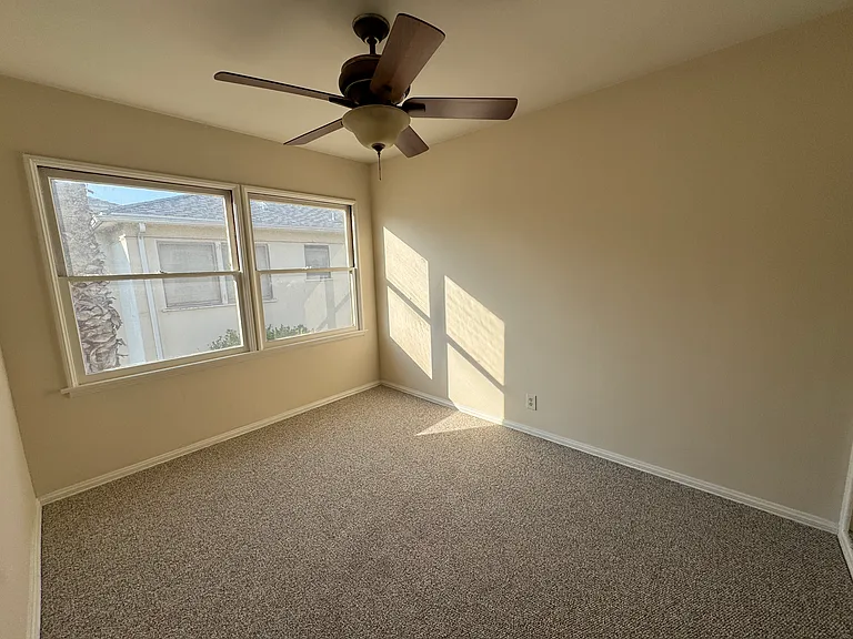 Bedroom 2- 112 sq. ft
Updated closets that could store a 2' x 4' dresser and still leave clearance for hanging clothes