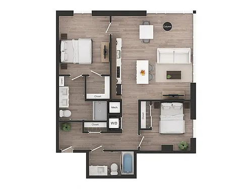 Floor plan 2BD2i