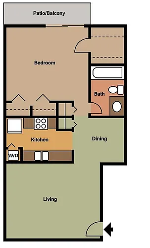 Floor plan The Montalvo 1x1