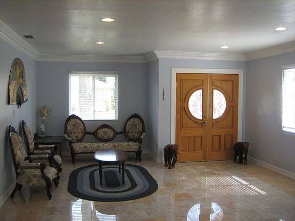 Living Room with Marble Flooring
