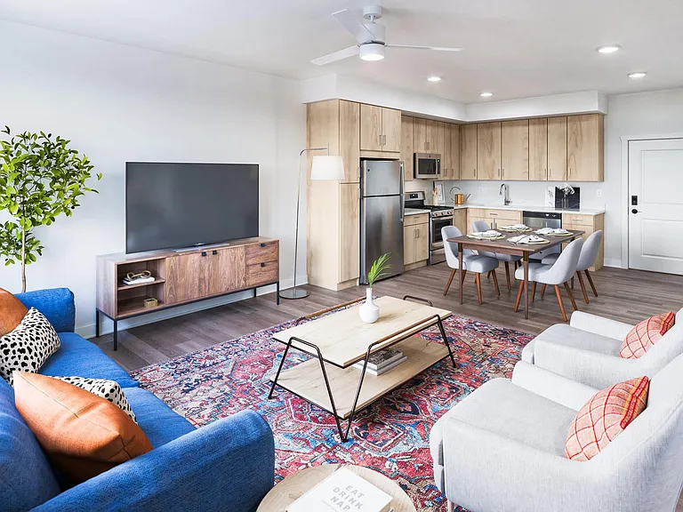 Kitchen and Living Room