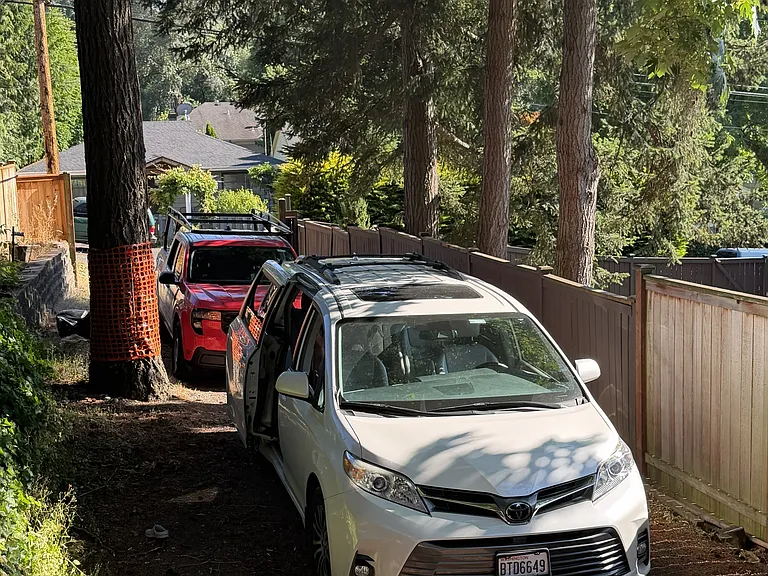 driveway that easily fits two cars