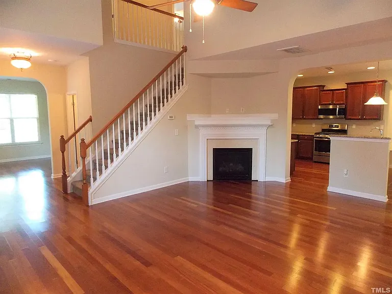 Soaring ceilings in large open living room