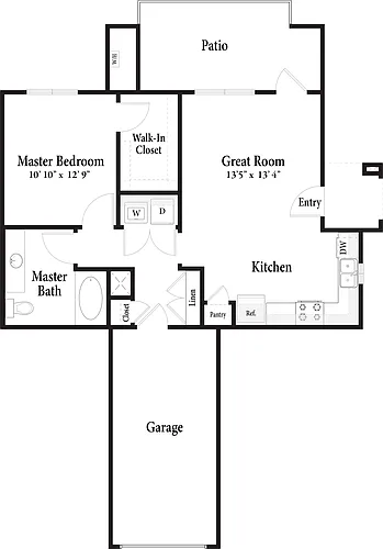 Floor plan The Flats - Plan 1 Down