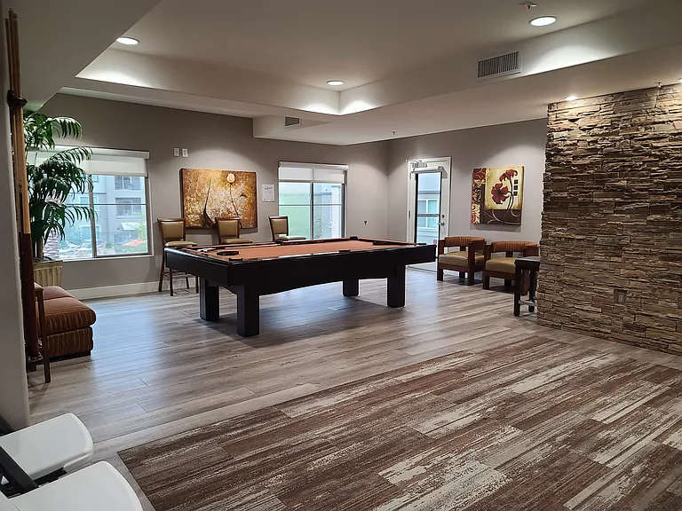 Pool table in same building as unit