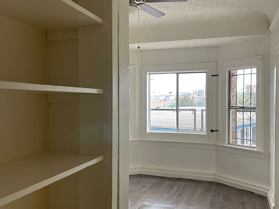 built-in shelves in entryway