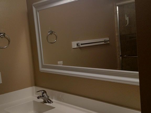 Master bathroom ,double sink ,glass sliding shower doors