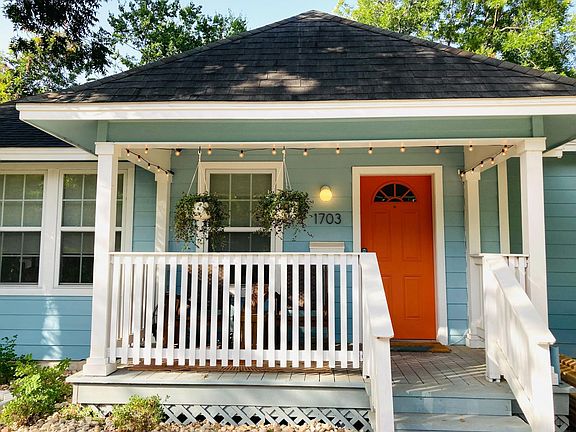Front porch & entrance. It's a close up because the driveway is under renovation this week (July 18 - 22).