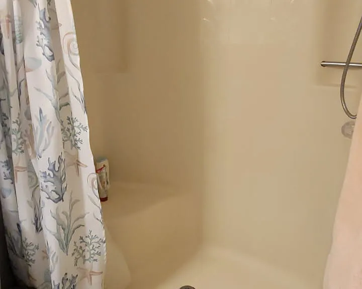 Shower stall with sitting area for relaxing health rejuvenation