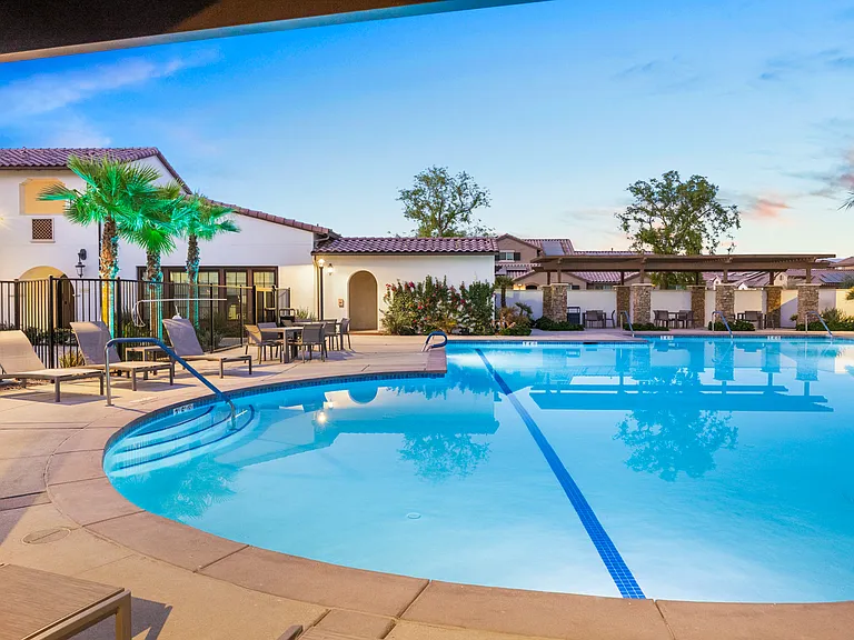 Plenty of seating available for you to enjoy the communal pool in utmost comfort.