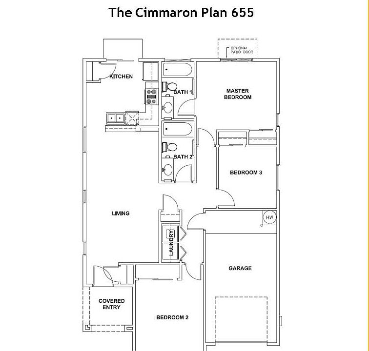The Cimmaron 3 bedroom plan