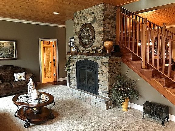 gas fireplace in living room
