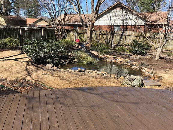 Beautiful pond and waterfall