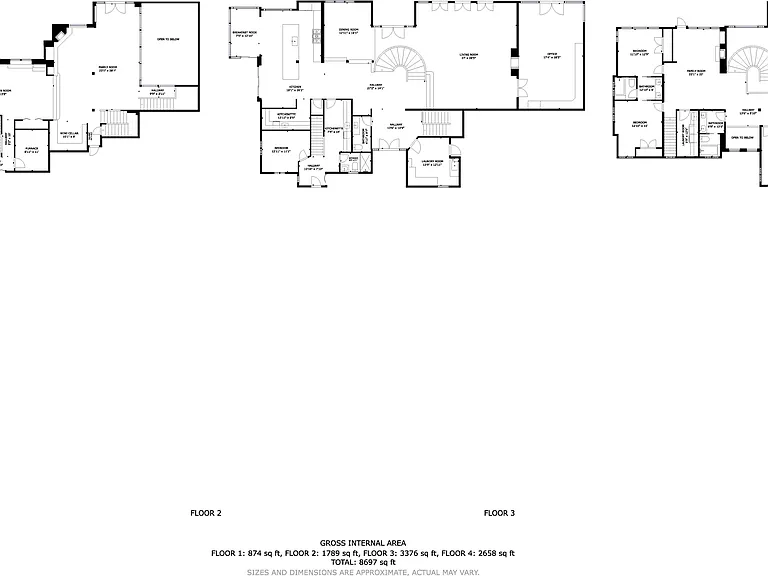 8697 SQFT of private living and entertaining
