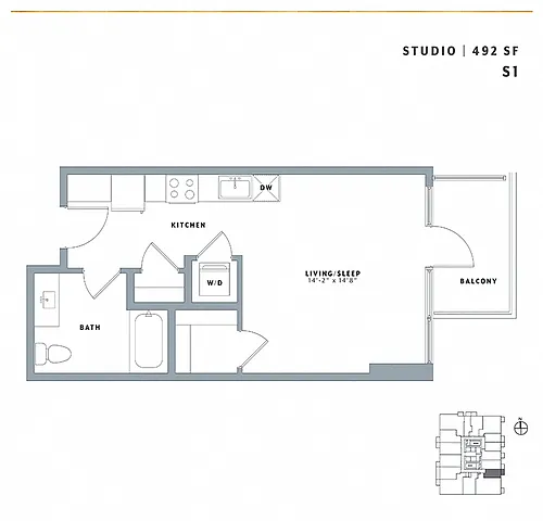 Floor plan Studio S1