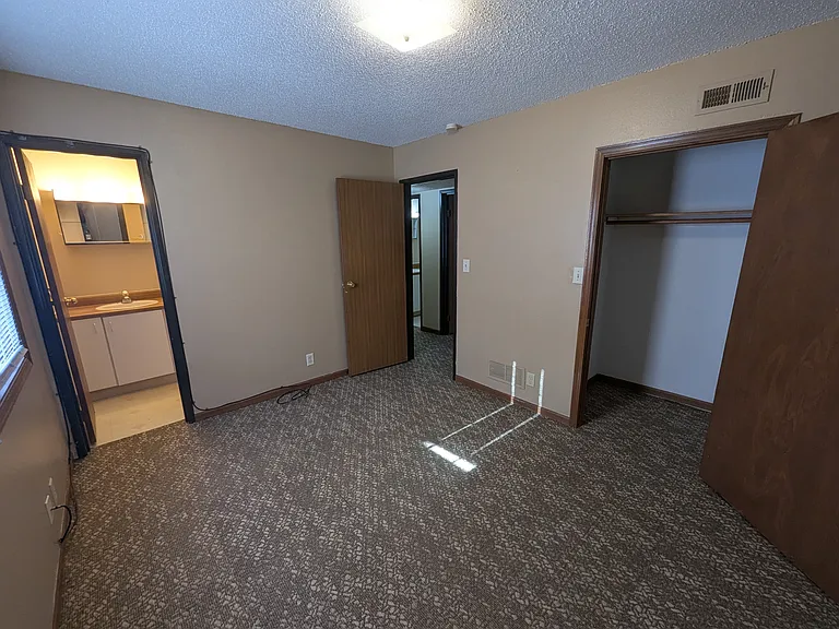 Master bedroom with walk in closet - door to master bathroom
