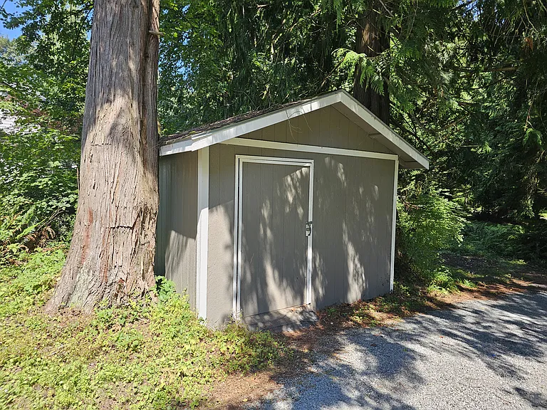 Storage shed.