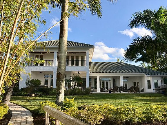 Rear elevation facing lake