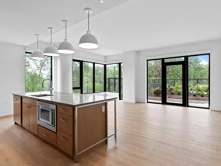 Expansive living and dining room